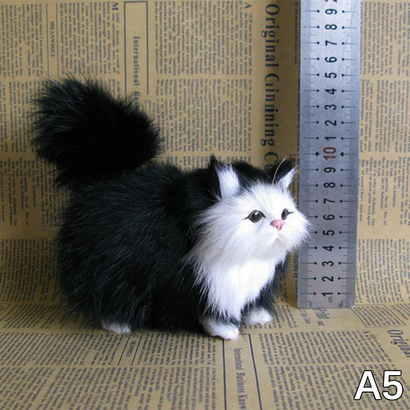 Realistic Stuffed Cat Plush Toy – Soft Kitten Gift for Kids