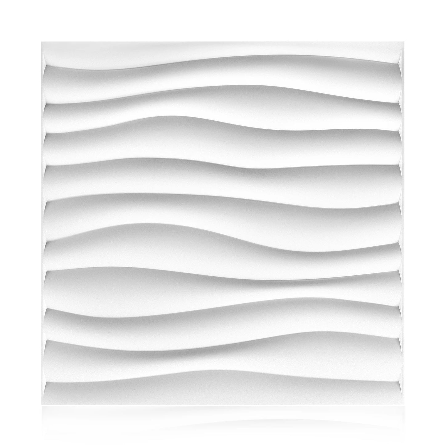 (pack of 12)Decorative 3D wall panel with diamond design, 30.48 cm x 30.48 cm Peaceful Pleasures Health and Wellness White Desert Stripe 30cmx30cm