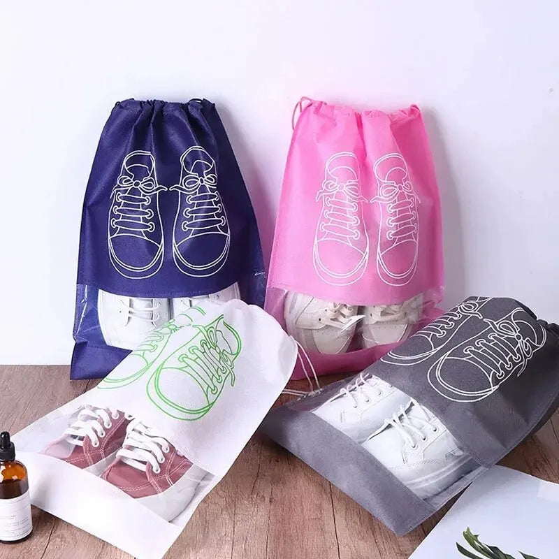 Travel Shoe Storage Bags Non-Woven Waterproof 5 or 10 Pack