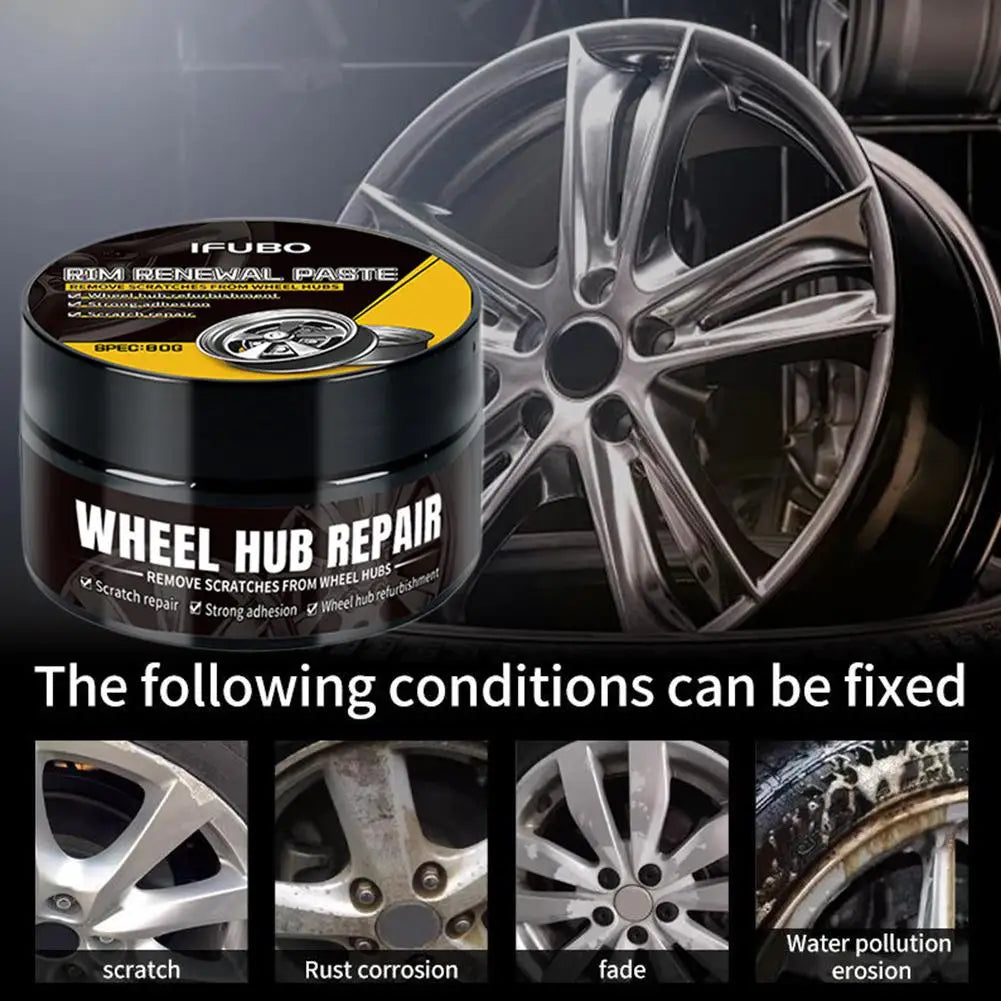 80g Multi-effect Cleaning Polishing Agent Remove Scratches Wheel Hubs Wheel Refurbishment Paste Car Wheel Scratch Reducing Agent Peaceful Pleasures Health and Wellness