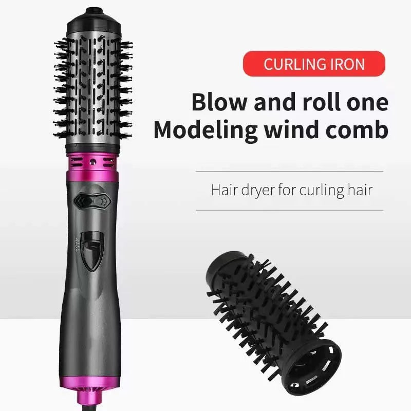 Multifunctional 3 In 1 Hot Air Brush Automatic Rotating Curler Round Rotating Rotating Hair Brush Hot Air Dryer Volumizer Styler Peaceful Pleasures Health and Wellness