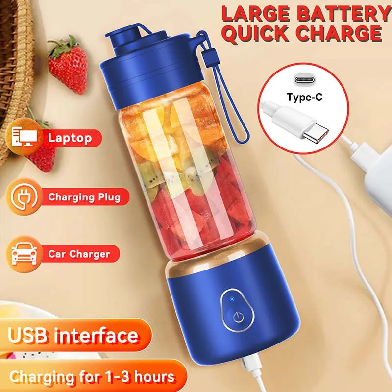 Home Kitchen Blender Portable Fresh Juice Travel Sports Wholesales Rechargeable Portable Electric Fruit Juice Blender Peaceful Pleasures Health and Wellness
