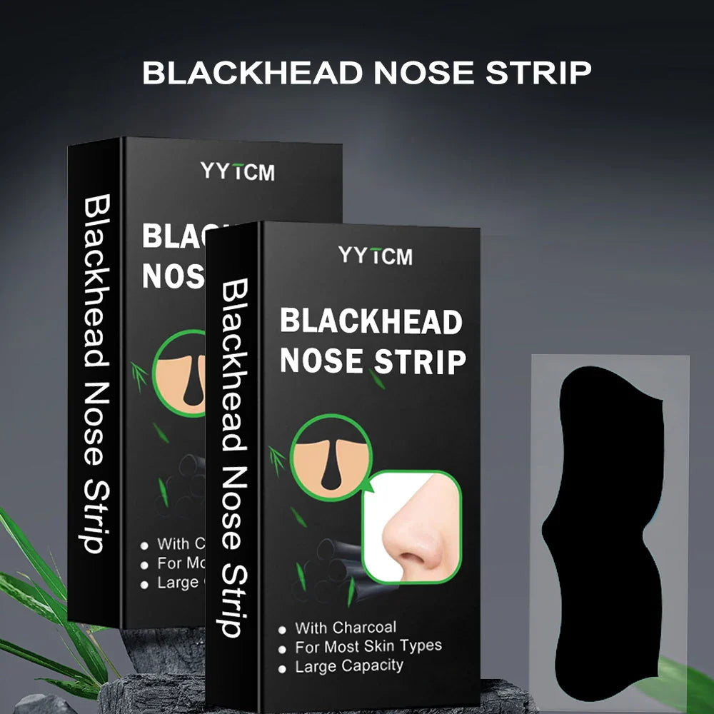 Bamboo Charcoal Nose Pore Strips – Deep Cleansing Blackhead Remover