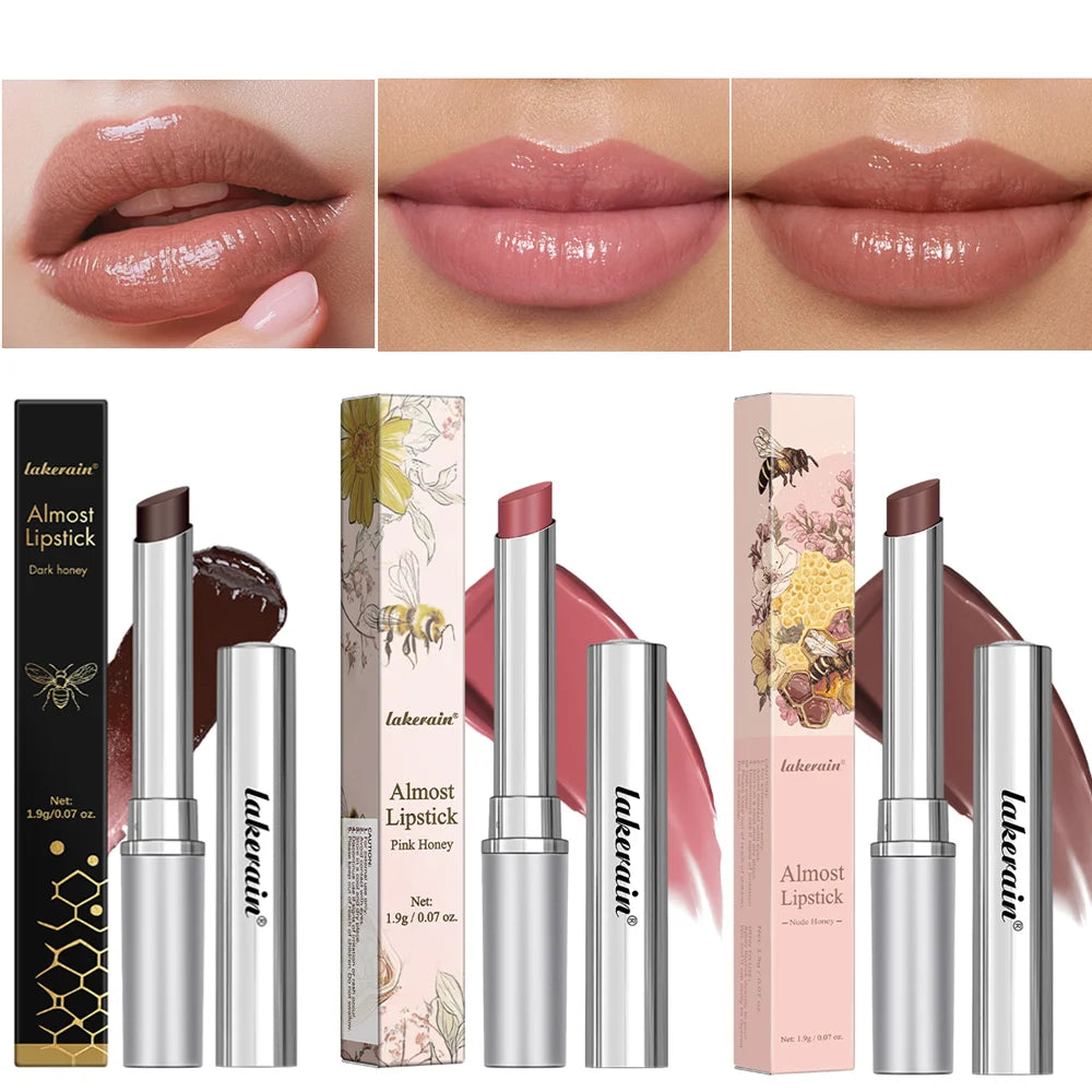 Honey Lipstick Long Lasting Moisturizing Natural Lip Plumper Makeup Lip Plumping Gloss Cosmetics Exfoliating for Lip Peaceful Pleasures Health and Wellness 3Colors