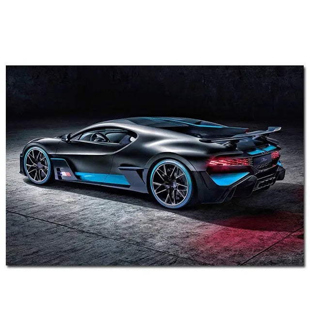 Supercar Canvas Wall Art | Sport Car Poster for Living Room Canvas Wall Art Peaceful Pleasures Health and Wellness 7 50x70cm Unframed