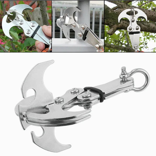 Folding Stainless Steel Gravity Hook | Camping Climbing Gear Folding Gravity Hook Peaceful Pleasures Health and Wellness