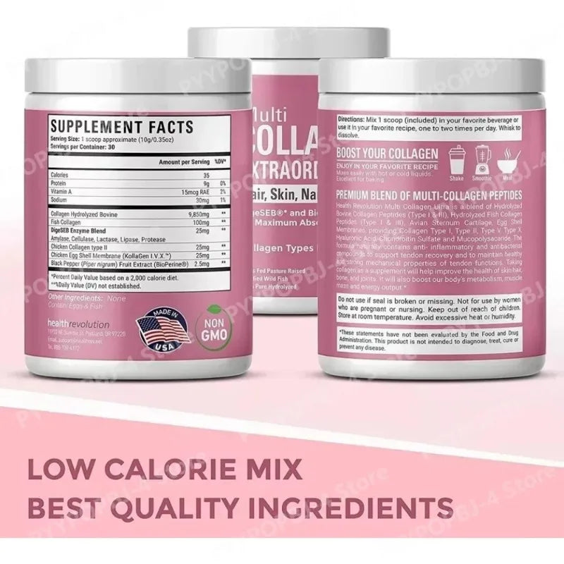 Multi Collagen Peptides Powder Types I II III V X | 301g