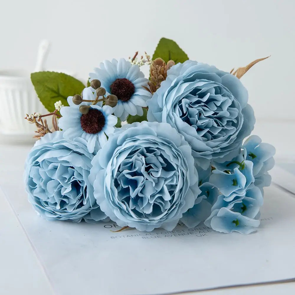 Artificial Silk Persian Peony Bouquet | Wedding & Home Decor