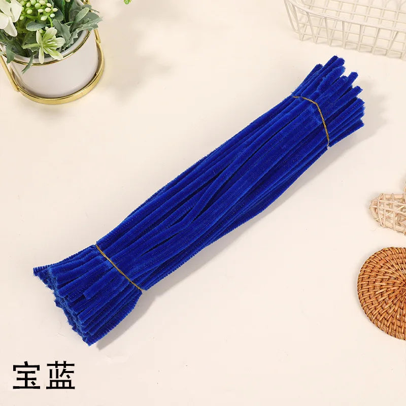 Macaron Fluffy Pipe Cleaners – Thick Plush DIY Craft Twist Sticks