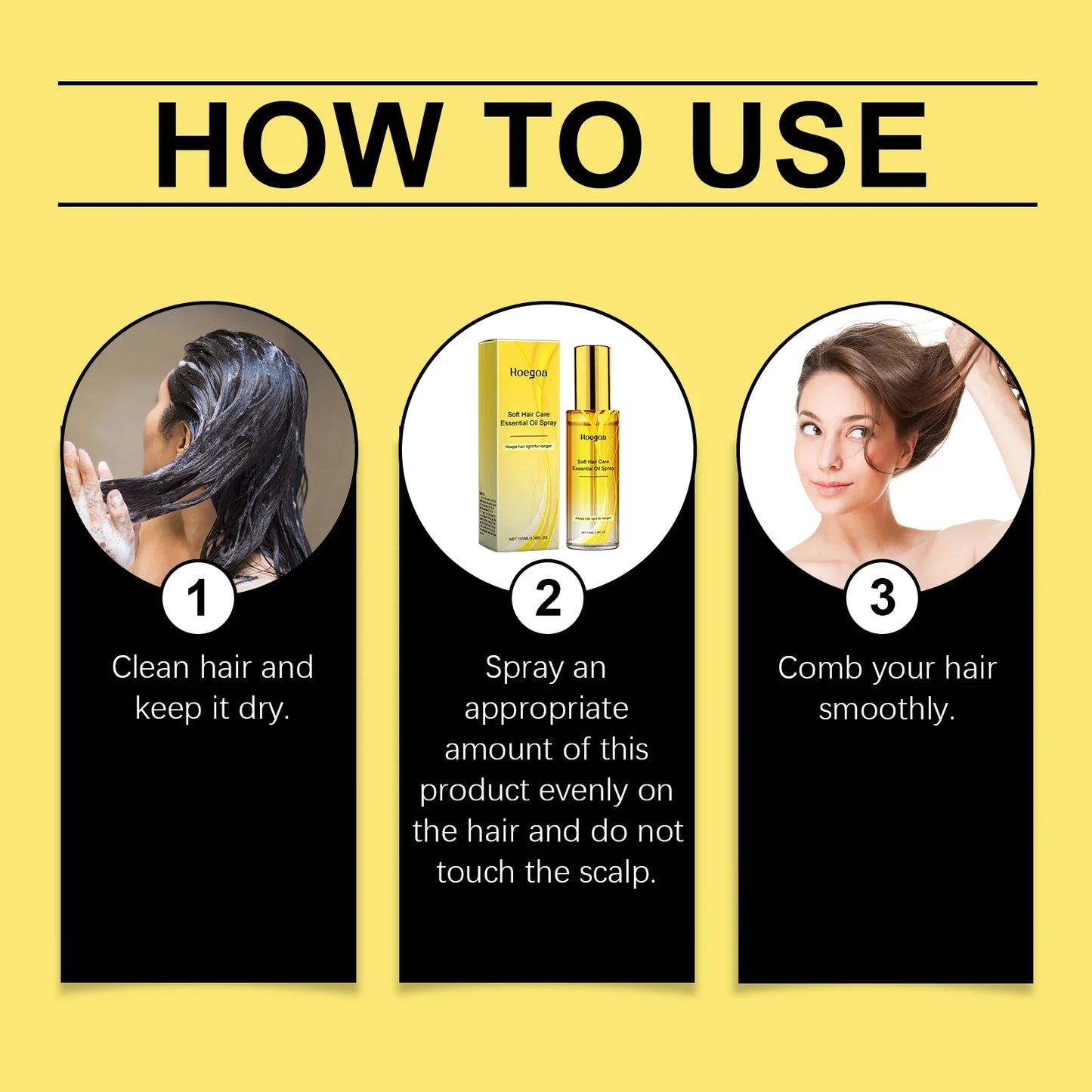 HOEGOA Calendula Hair Oil Spray – Shine, Smooth & Nourish