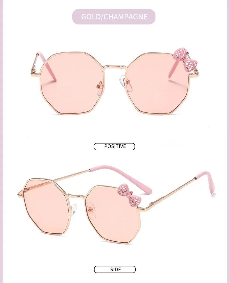 Kids UV400 Butterfly Sunglasses – Bow Metal Frame Boys & Girls