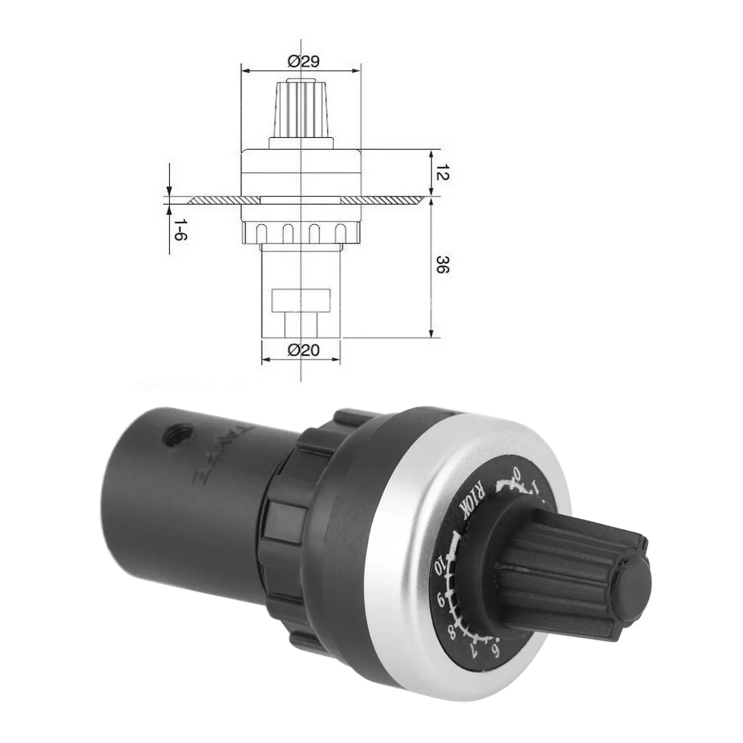 10k Potentiometer Panel Mount VSD VFD for Variable Speed Drive Invert VFD Potentiometer VSD Potentiometer 10k Potentiometer Peaceful Pleasures Health and Wellness
