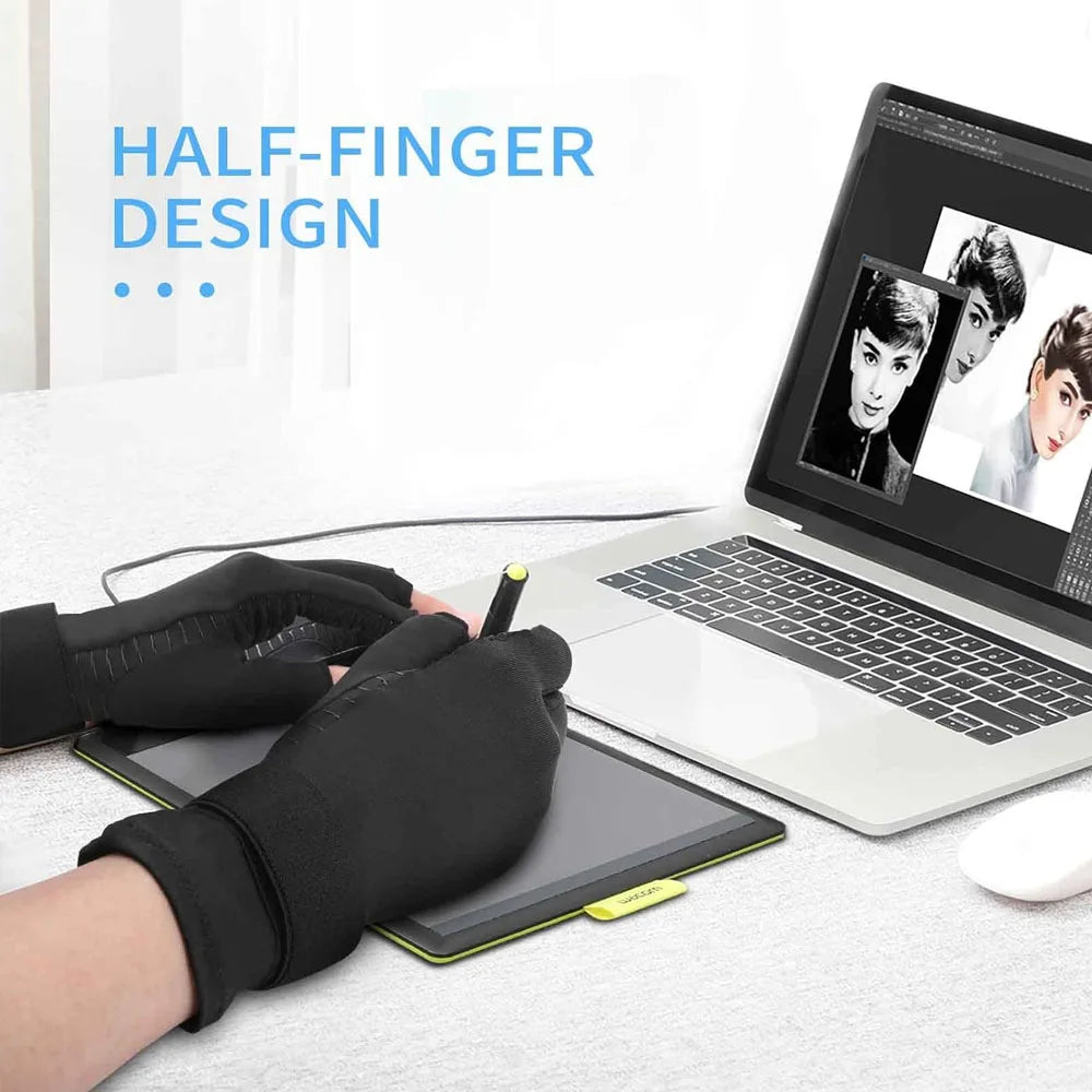1Pair Compression Arthritis Gloves with Strap,Carpal Tunnel,Typing Peaceful Pleasures Health and Wellness