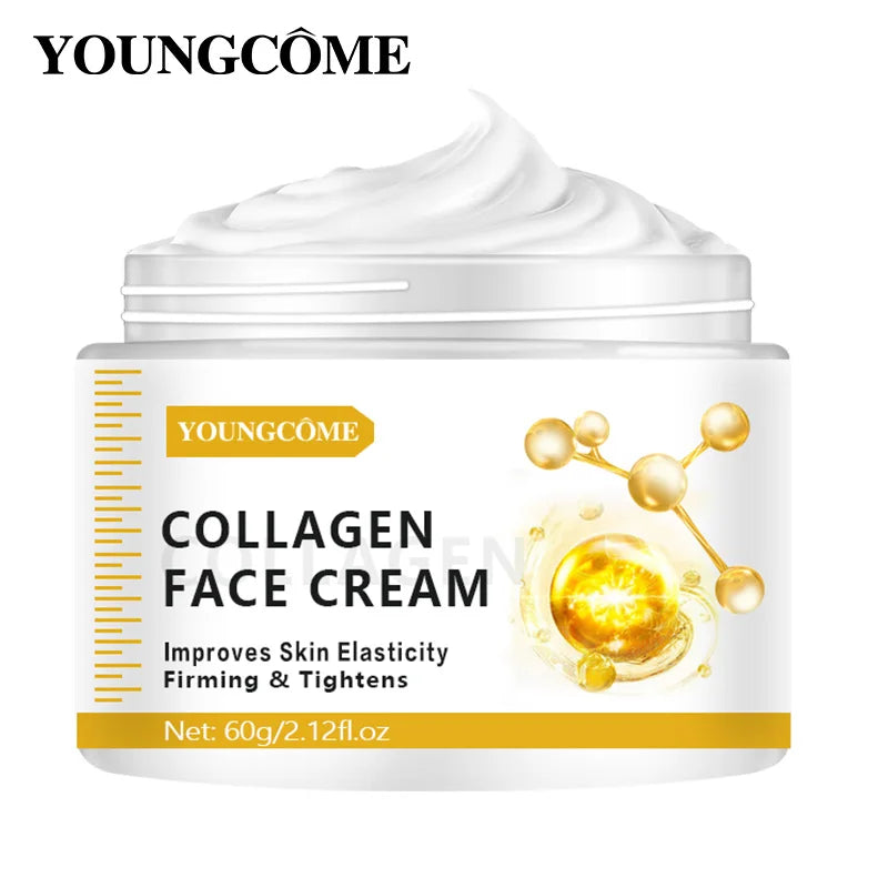YOUNGCOME Collagen Face Cream Firming & Tightening Moisturizer Improves Elasticity Deep Hydration Daily Facial Care for Women Peaceful Pleasures Health and Wellness