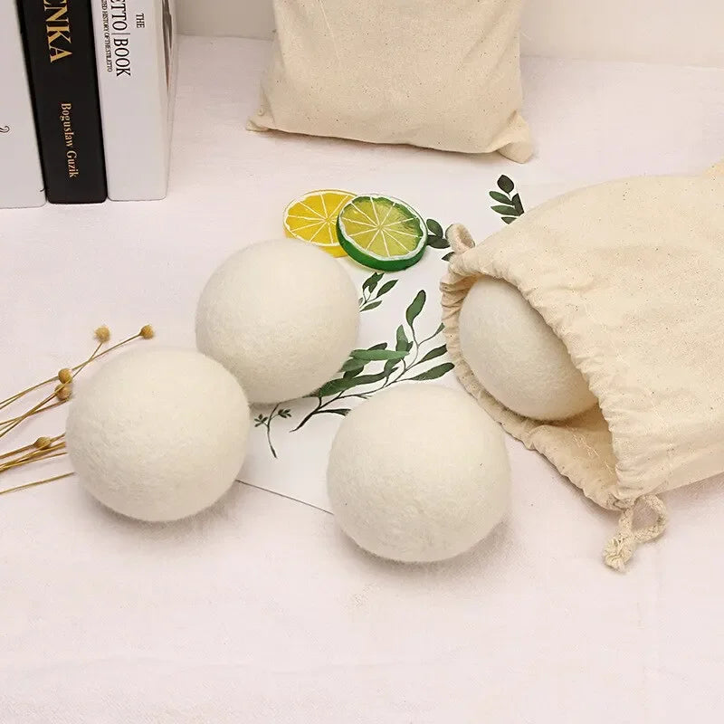Natural Wool Dryer Balls – Reusable Laundry Fabric Softener