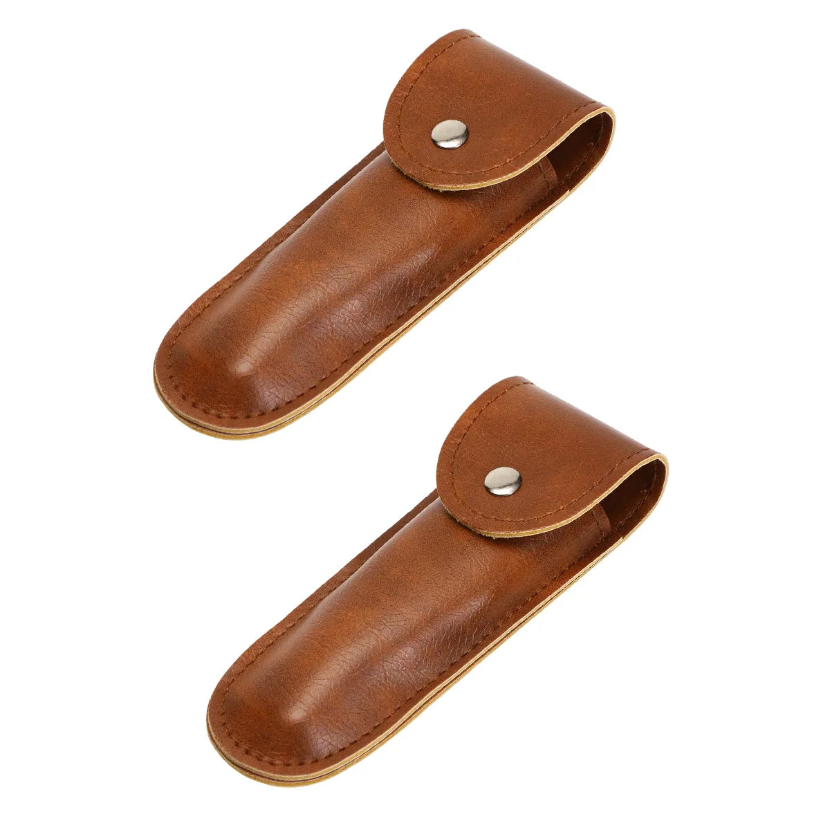 2/4 Pack Wine Bottle Opener Leather Case, Bottle Opener Holster Small Leather Bag, Foldable Wine Opener Bag, Wine Knife Case Peaceful Pleasures Health and Wellness 2 pcs