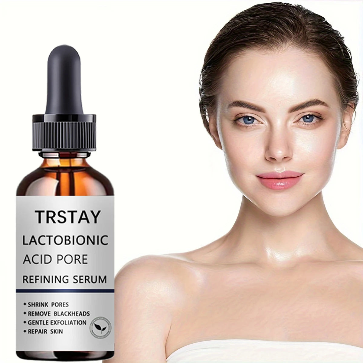 Pore Shrinking Serum Skin Elasticity Delicate Repair Essence Clean Blackheads Acne Moisturizing Smooth Pores Facial Serum Peaceful Pleasures Health and Wellness 30ml