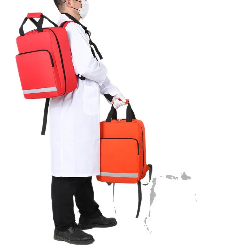 Large Capacity First Aid Kit With Multi layer Storage Pack Outdoor First Aid Kits Backpack 900D Tear Resistant Waterproof Peaceful Pleasures Health and Wellness