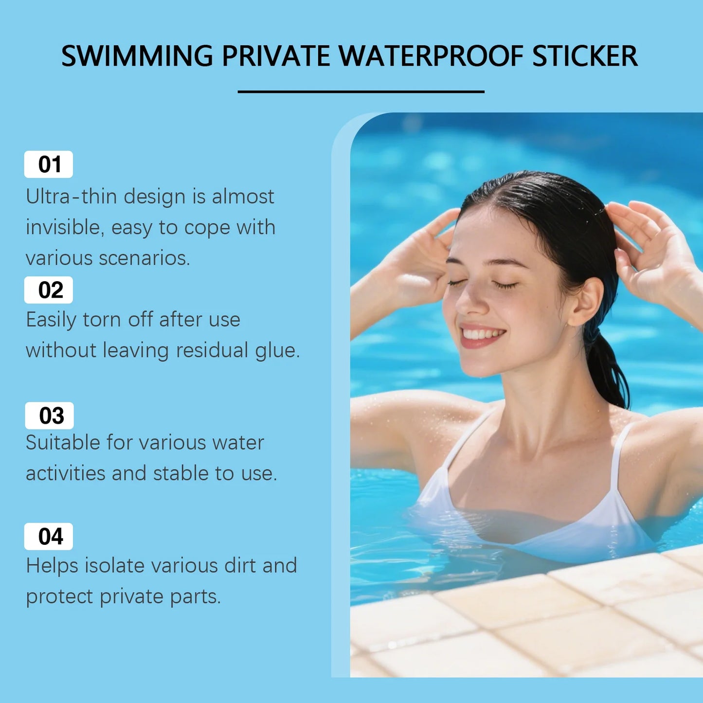 Waterproof Invisible Swim Patches for Women | Body Tape