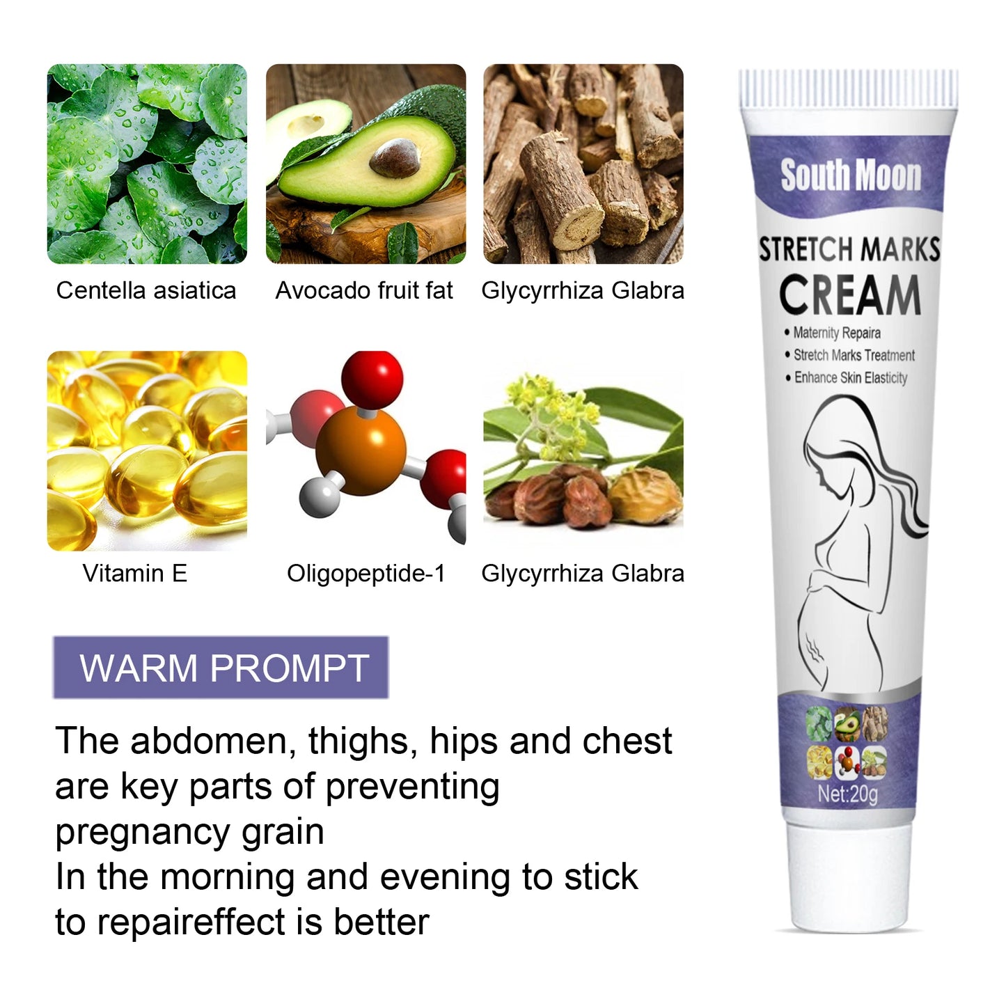 Pregnancy Stretch Mark Cream – Vitamin E, Firm & Smooth Skin