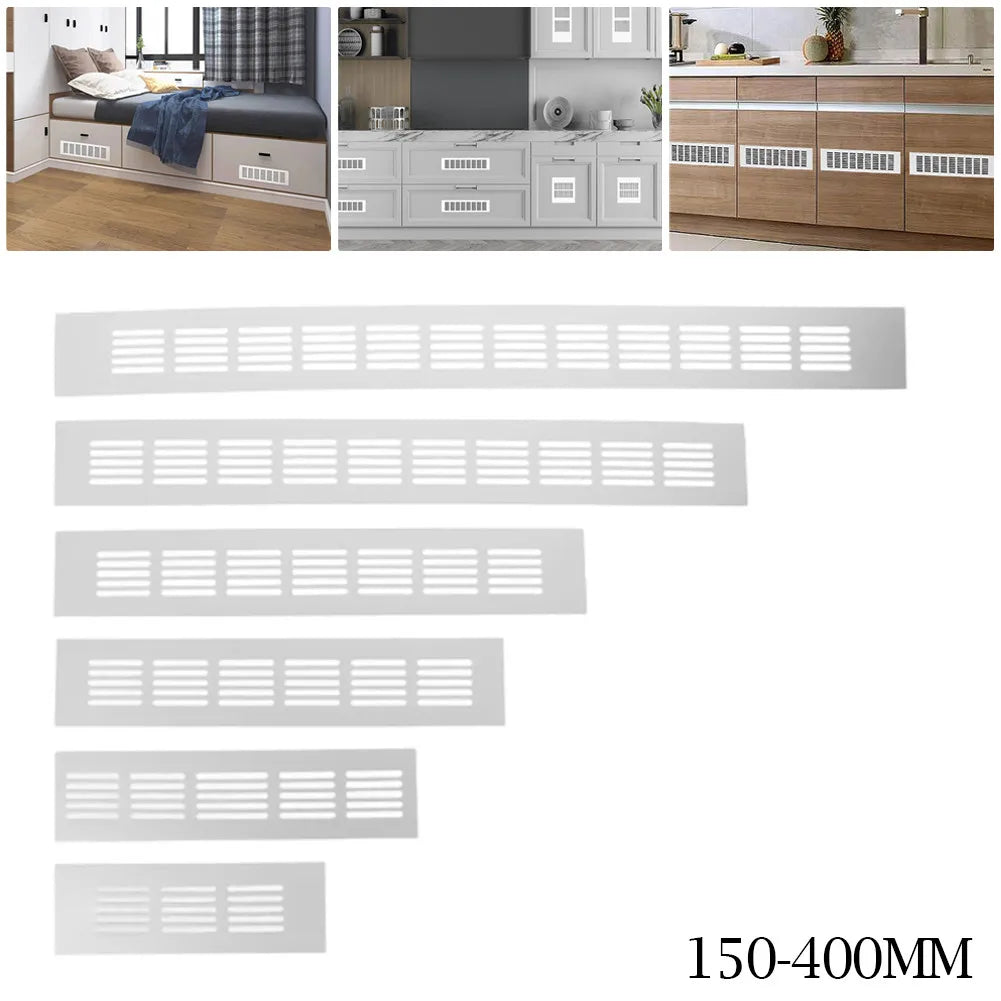 Aluminium Rectangular Cabinet Wardrobe Air Vent Grille Ventilation