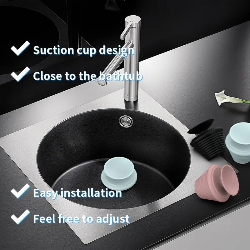 Universal Silicone Bathtub Stopper – Anti-Clog Sink Drain Plug