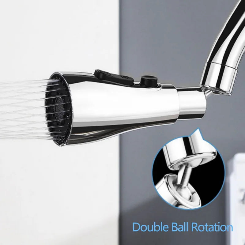 360° Kitchen Faucet Aerator Sprayer – 3 Modes, Easy Install