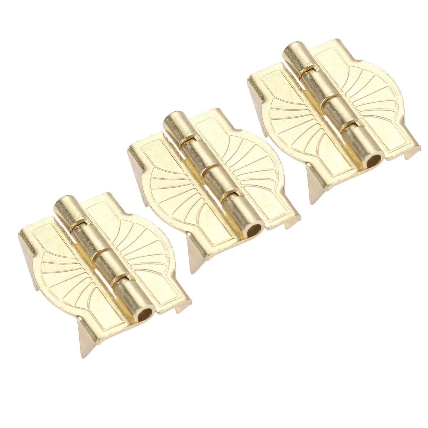 10-Pack Gold Decorative Metal Hinges for Wooden Box & Cabinet