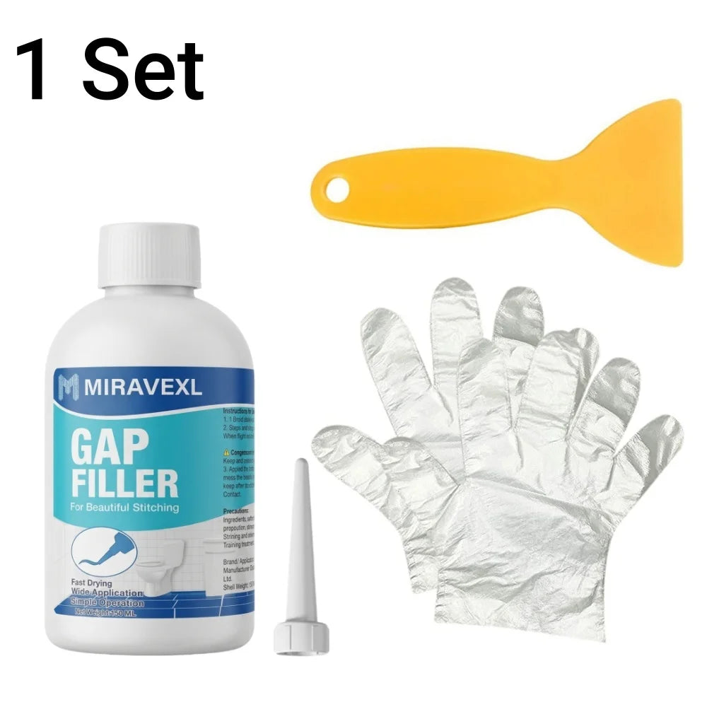 MIRAVEXL White Tile Grout Repair Kit Waterproof Shower Grout Filler Fast Drying Restore Tile Joints Bathroom Kitchen Tools Peaceful Pleasures Health and Wellness 1set