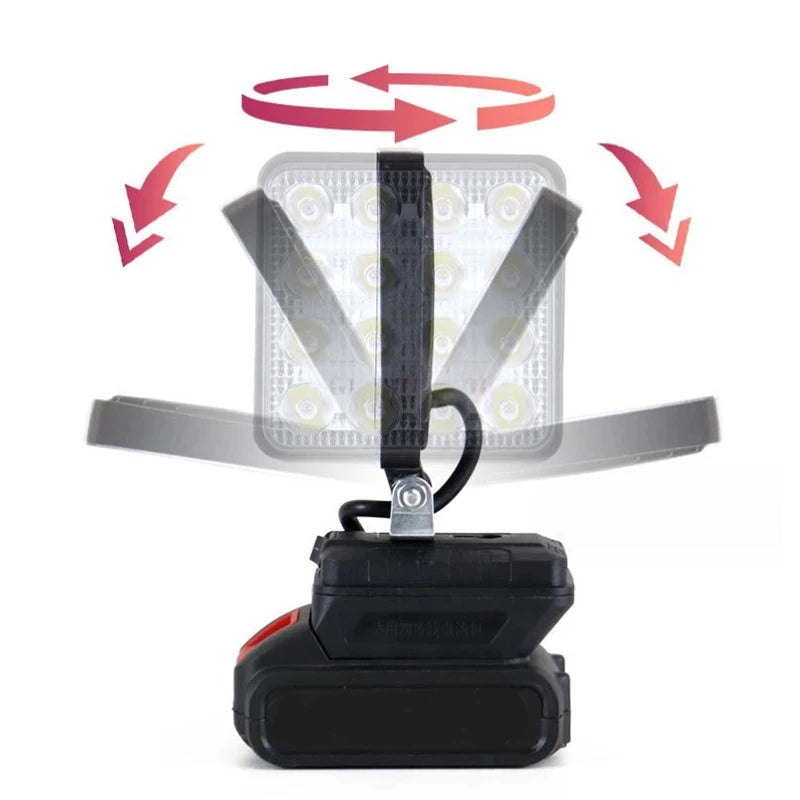 HOMEFISH For Makita 18V Li-ion Battery LED Work Light 3/4 Inch Flashlight Portable Emergency Flood Lamp Camping Lamp Peaceful Pleasures Health and Wellness
