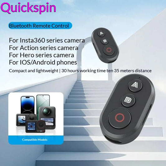 Bluetooth Remote Control for Insta360, GoPro & DJI + Wrist Strap Camera Remote Control Oasis Select