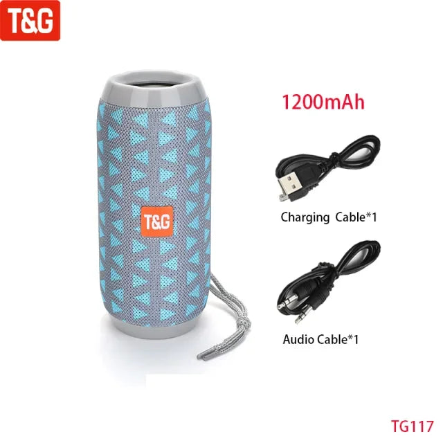T&G Portable Bluetooth 5.3 Speaker | FM Radio, Bass, TWS