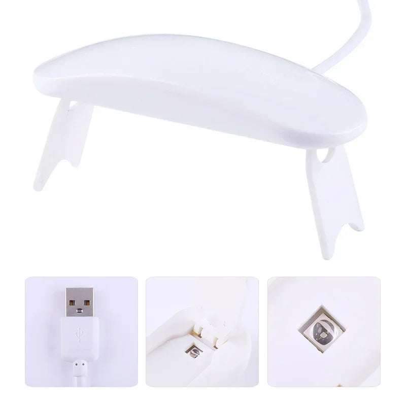 Mini 6W LED UV Nail Lamp Gel Curing Dryer USB 2-Pack UV Nail Curing Lamp Peaceful Pleasures Health and Wellness