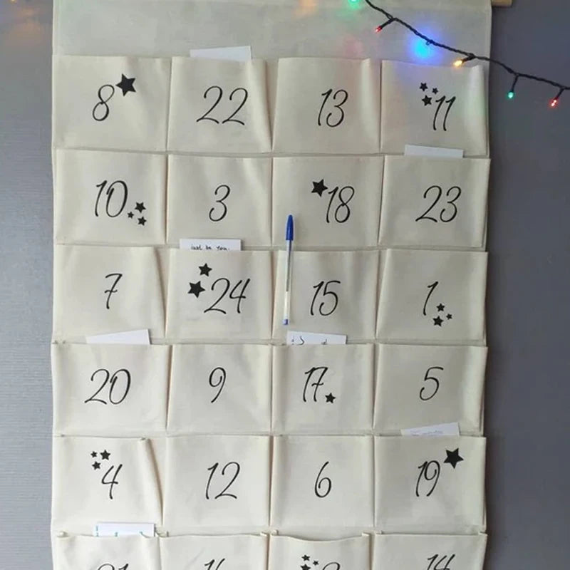 Personalized Christmas Advent Calendar – 24 Pockets Kids Gift Advent Calendar Peaceful Pleasures Health and Wellness