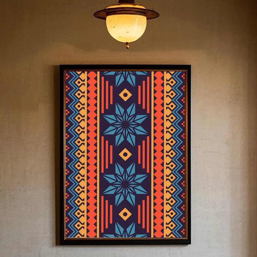 African Classic Fabric Kente Cloth Poster HD art sticky wall waterproof home living room bedroom bar aesthetic decoration Peaceful Pleasures Health and Wellness z6 30X40cmNoframe