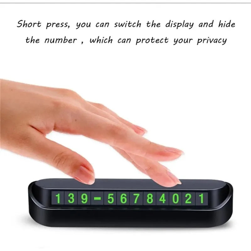 Temporary Parking Card Holder with Privacy Switch | Car Accessory Parking Card Holder Peaceful Pleasures Health and Wellness
