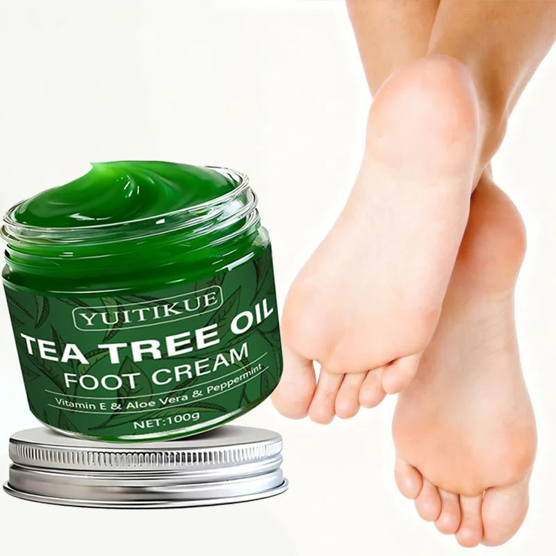 YUITIKUE Plant Formula Foot Cream 100g with Tea Tree Oil - Deep Moisturizing for Feet & Skin, Multi-Use, Twice Daily Care Peaceful Pleasures Health and Wellness