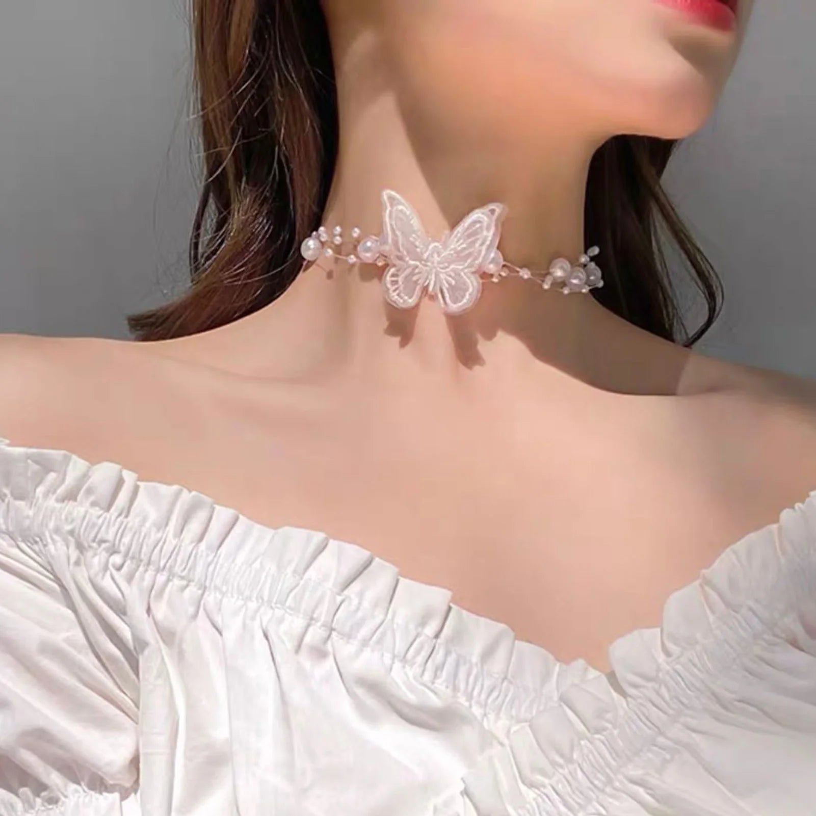 Butterfly Clavicle Chain Necklace for Women Durable Safe Butterfly Necklace for Birthdays Anniversaries Valentine's Day Peaceful Pleasures Health and Wellness