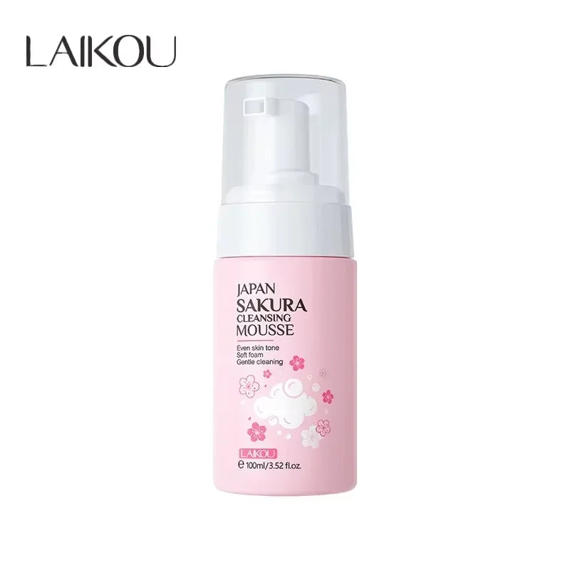 LAIKOU Cherry Blossom Facial Cleanser – Korean Skin Care Peaceful Pleasures Health and Wellness 1PCS