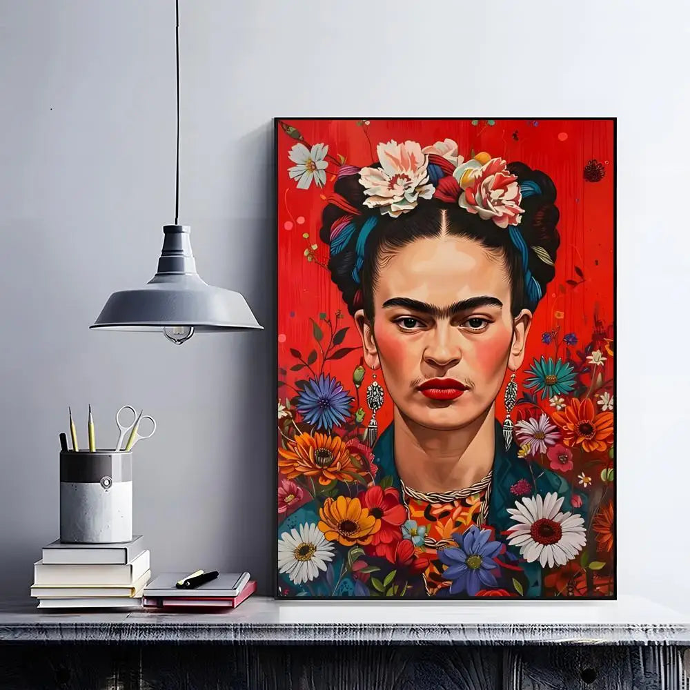 Frida Kahlo Anime Wall Poster – Self-Adhesive Waterproof PVC Art Wall Art Poster Peaceful Pleasures Health and Wellness z9 50X70cmNoframe