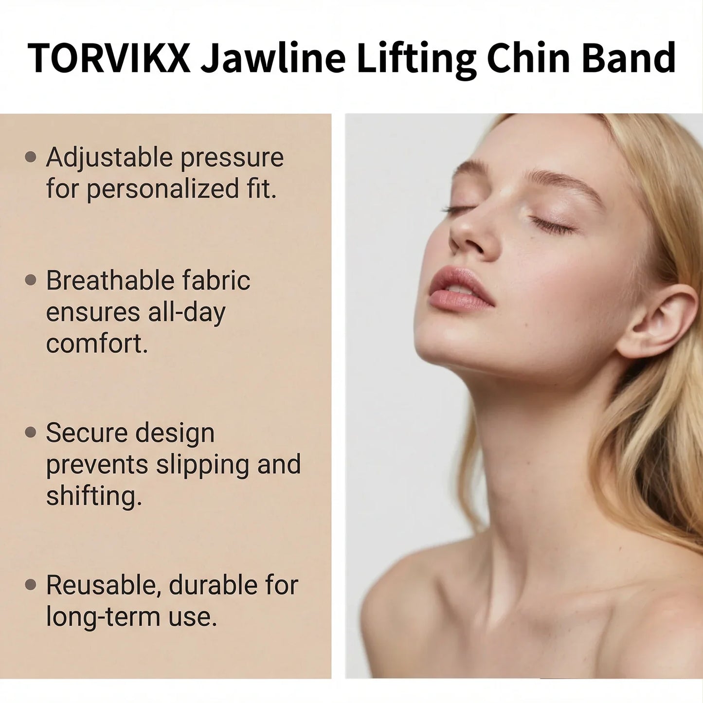 Jawline Chin Strap – Lightweight, Skin-Friendly Facial Contour