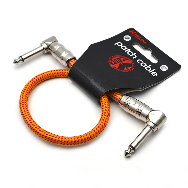 Kirlin 0 3 Meter Patch Cable Effect Pedal Weave Cloth 1 4 Angle Mono
