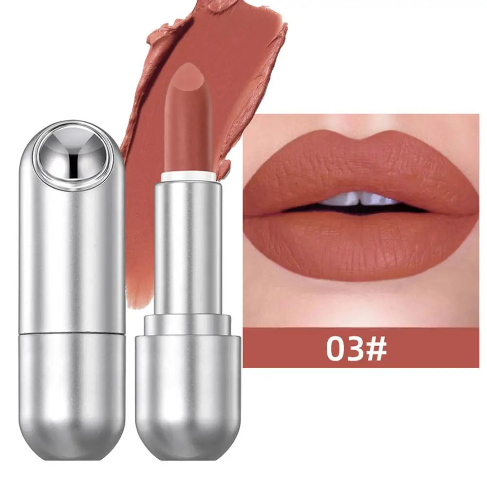 Waterproof Matte Lipstick – Long-Lasting Velvet Nude & Bold Shades