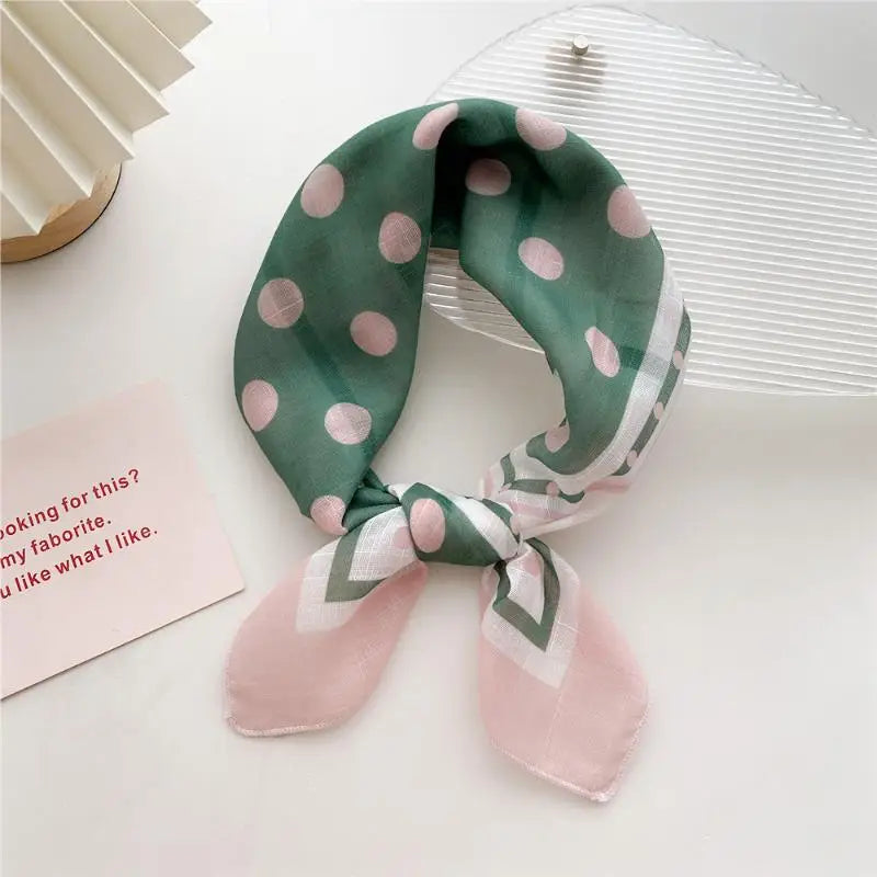 58cm Square Scarf – Handkerchief Print Neck, Hair & Bag Wrap