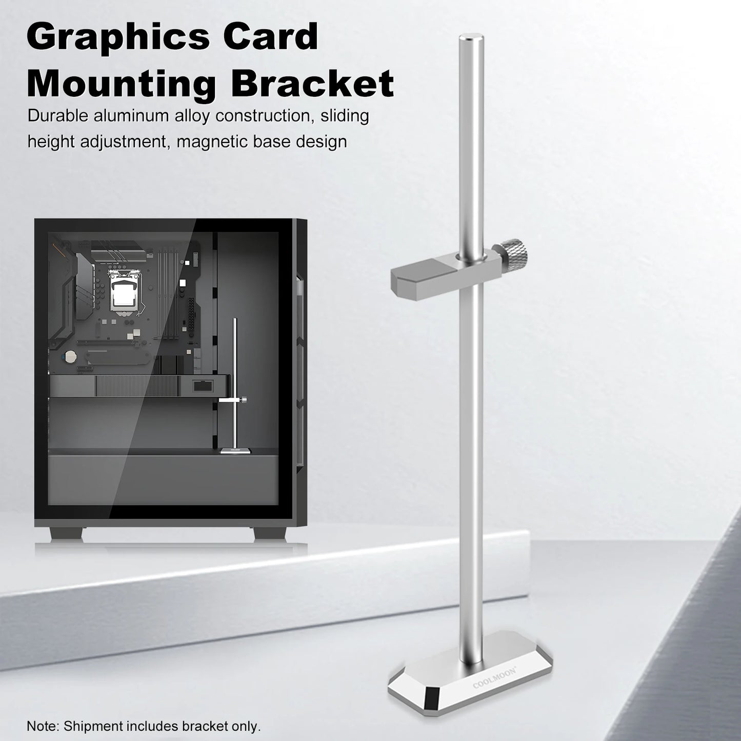 Graphics Card GPU Support Bracket Video Card Sag Holder Bracket GPU Holder Anti Sag Stand Aluminum Holder for GH-195/GH-260 Peaceful Pleasures Health and Wellness