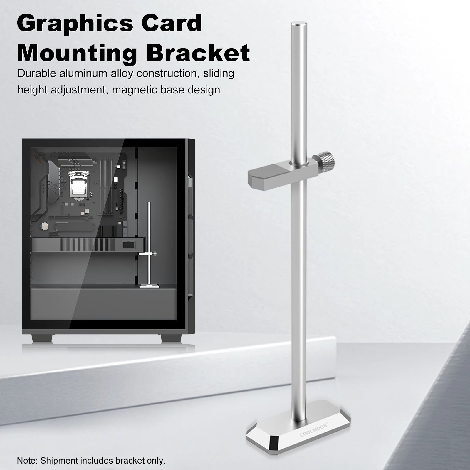 Graphics Card GPU Support Bracket Video Card Sag Holder Bracket GPU Holder Anti Sag Stand Aluminum Holder for GH-195/GH-260 Peaceful Pleasures Health and Wellness