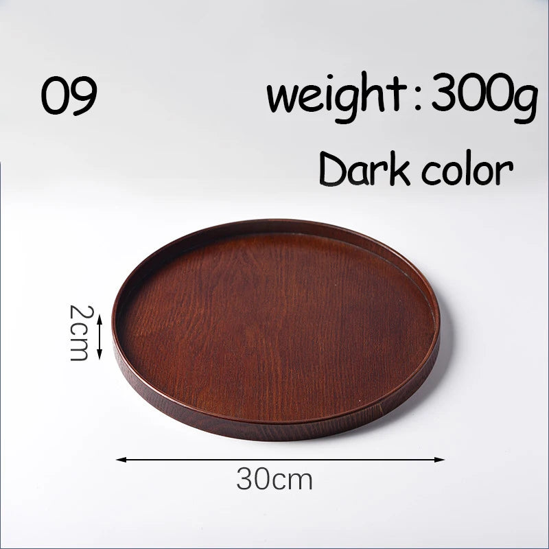 Oval Serving Trays Tableware Dessert Tea Saucer Coasters Coffee Coasters Wooden Plate Storage Food Display Home Hotel Decor Peaceful Pleasures Health and Wellness 09