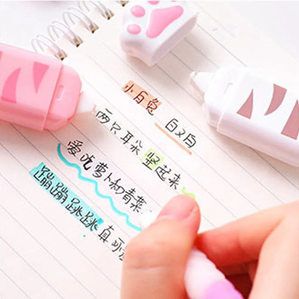 Practical Lovely Portable Gift Student Prize Stationery Cat Claw Correction Tape Correction Supplies White Out Corrector Peaceful Pleasures Health and Wellness