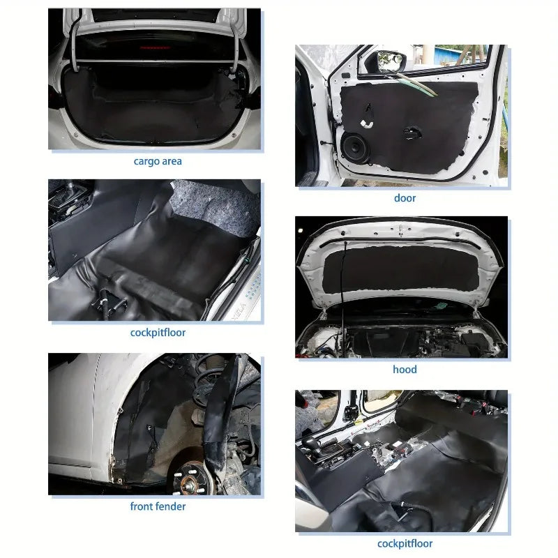 Car Heat Insulation Sound Deadener Mat – Hood Door Roof Trunk
