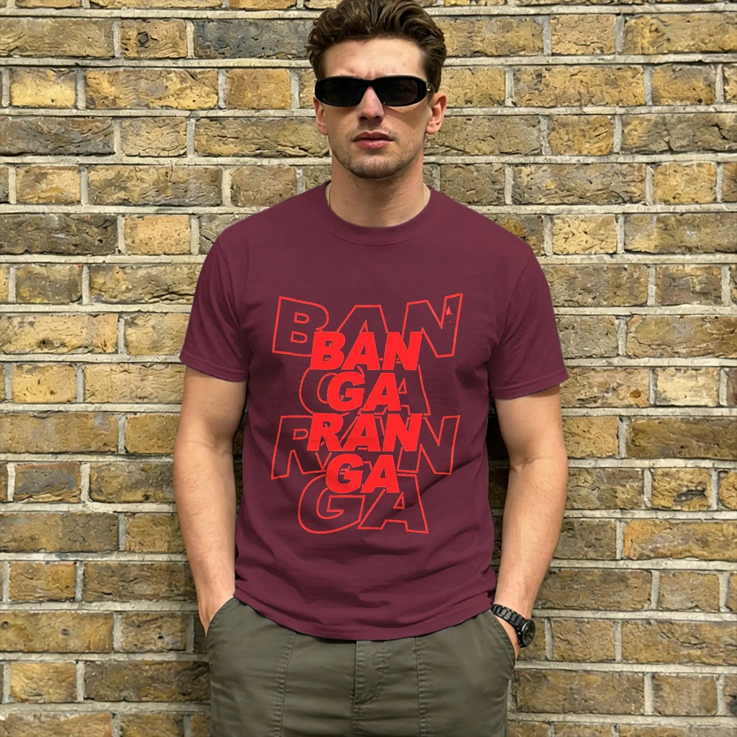 Men Bangaranga T Shirts Bulgaria DARA Eurovisions 2026 Pure Cotton Tops Humor Short Sleeve Round Neck T Shirt Original T-Shirts Peaceful Pleasures Health and Wellness Burgundy S